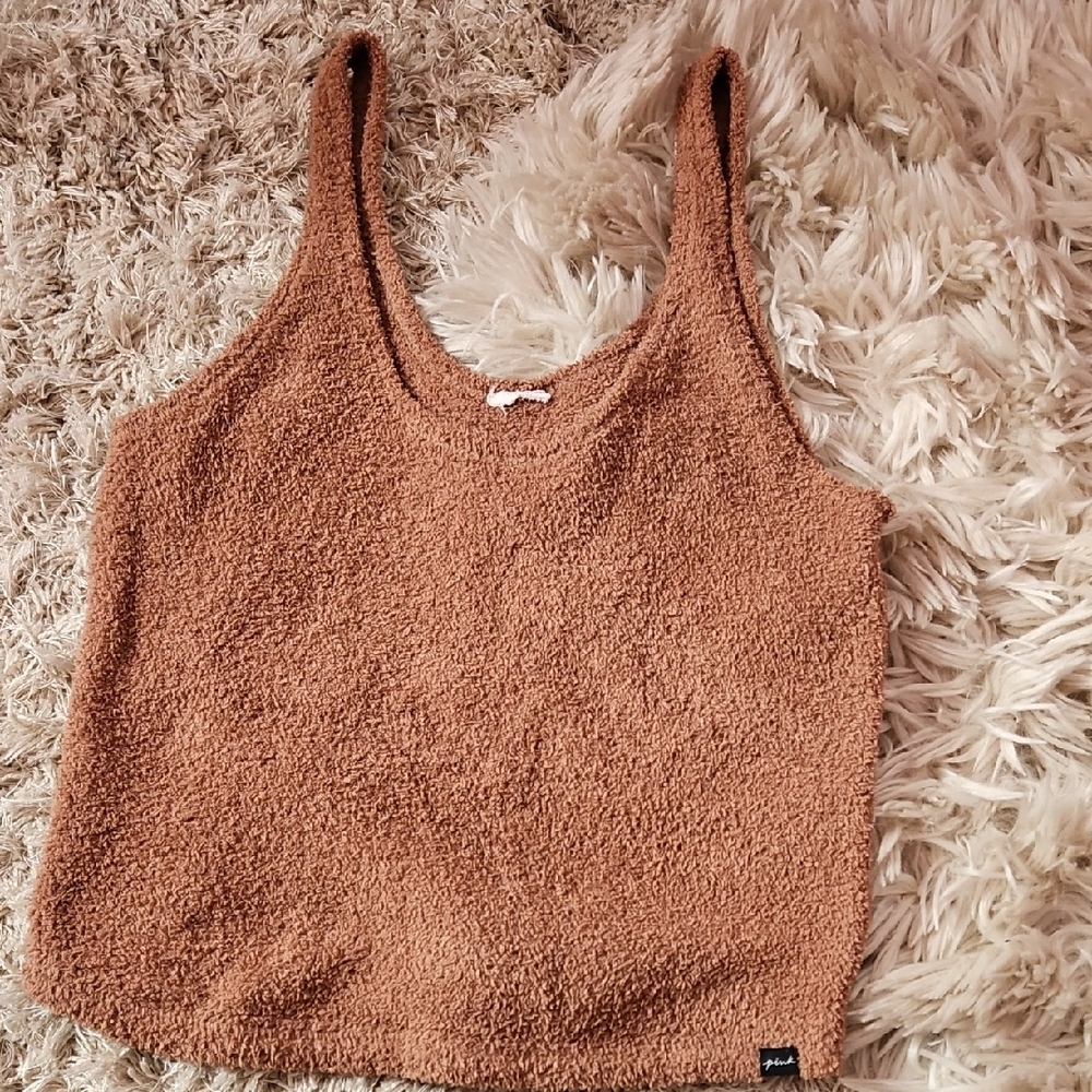 Cozy Textured Tank Top in Warm Brown